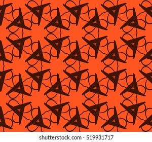 abstract geometric seamless pattern. vector. orange