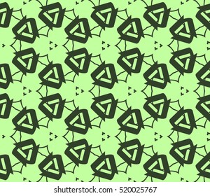 abstract geometric seamless pattern. vector. green