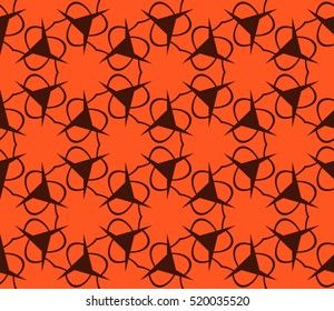 abstract geometric seamless pattern. vector. orange