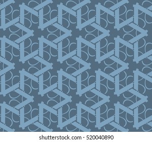 abstract geometric seamless pattern. vector. blue
