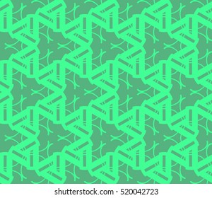 abstract geometric seamless pattern. vector. green