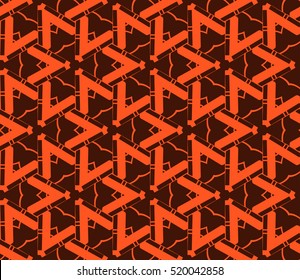 abstract geometric seamless pattern. vector. orange