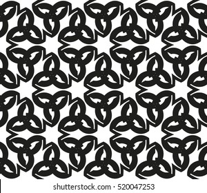 abstract geometric seamless pattern. vector. white and black