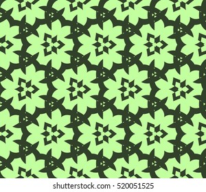 abstract geometric seamless pattern. vector. green