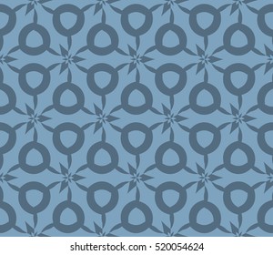 abstract geometric seamless pattern. vector. blue