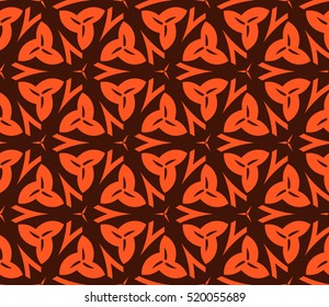 abstract geometric seamless pattern. vector. orange