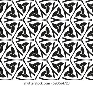 abstract geometric seamless pattern. vector. white and black
