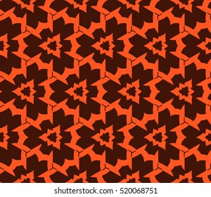 abstract geometric seamless pattern. vector. orange