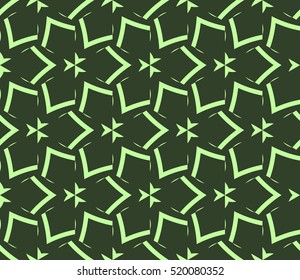abstract geometric seamless pattern. vector. green