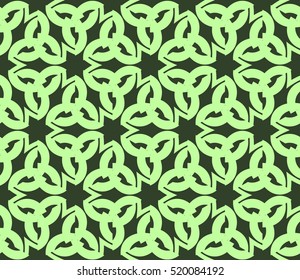 abstract geometric seamless pattern. vector. green