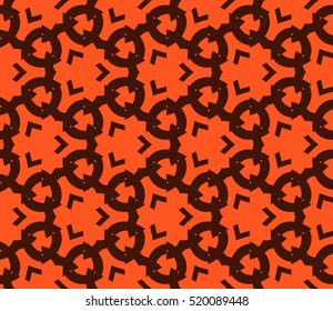 abstract geometric seamless pattern. vector. orange