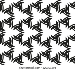 abstract geometric seamless pattern. vector. white and black