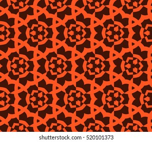 abstract geometric seamless pattern. vector. orange