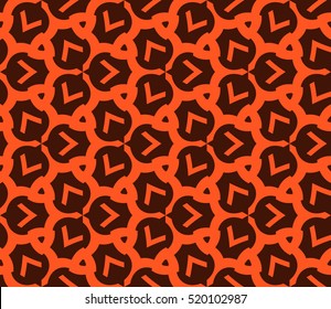 abstract geometric seamless pattern. vector. orange