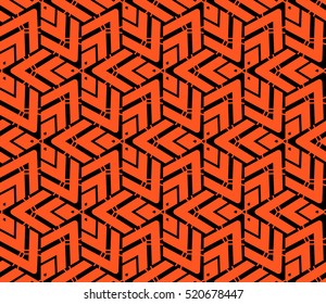 abstract geometric seamless pattern. vector. orange