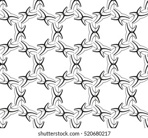 abstract geometric seamless pattern. vector. white and black