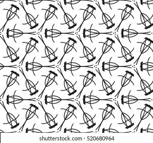 abstract geometric seamless pattern. vector. white and black