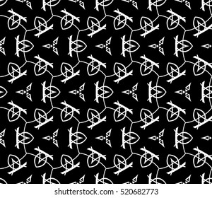abstract geometric seamless pattern. vector. white and black