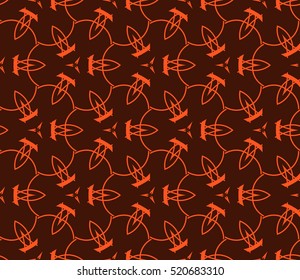abstract geometric seamless pattern. vector. orange