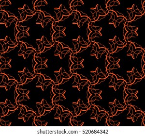 abstract geometric seamless pattern. vector. orange