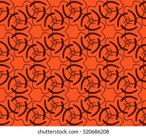 abstract geometric seamless pattern. vector. orange