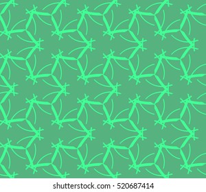abstract geometric seamless pattern. vector. green