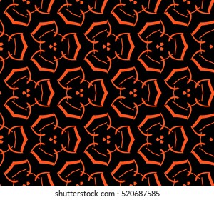 abstract geometric seamless pattern. vector. orange