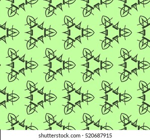 abstract geometric seamless pattern. vector. green