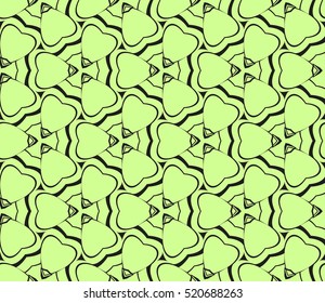 abstract geometric seamless pattern. vector. green