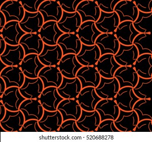 abstract geometric seamless pattern. vector. orange