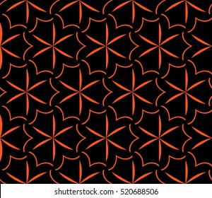 abstract geometric seamless pattern. vector. orange