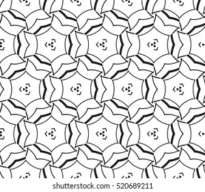abstract geometric seamless pattern. vector. white and black