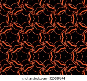 abstract geometric seamless pattern. vector. orange