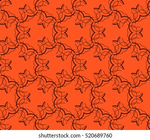 abstract geometric seamless pattern. vector. orange