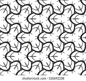 abstract geometric seamless pattern. vector. white and black