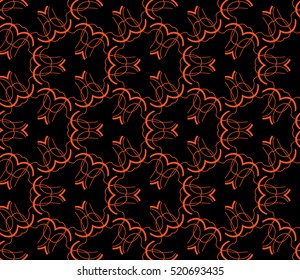 abstract geometric seamless pattern. vector. orange
