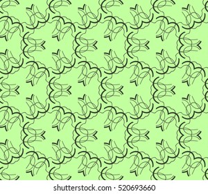 abstract geometric seamless pattern. vector. green