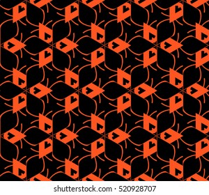 abstract geometric seamless pattern. vector. orange