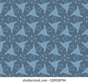 abstract geometric seamless pattern. vector. blue
