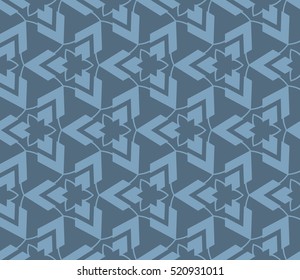 abstract geometric seamless pattern. vector. blue