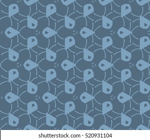 abstract geometric seamless pattern. vector. blue