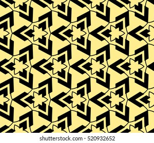 abstract geometric seamless pattern. vector. yellow