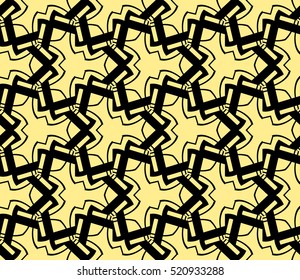abstract geometric seamless pattern. vector. yellow