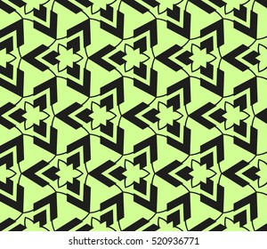 abstract geometric seamless pattern. vector. green