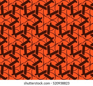 abstract geometric seamless pattern. vector. orange