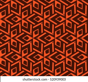 abstract geometric seamless pattern. vector. orange