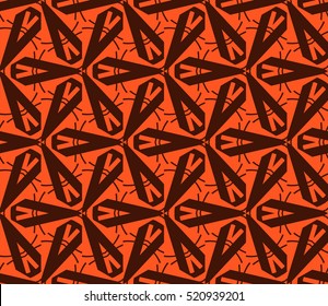 abstract geometric seamless pattern. vector. orange