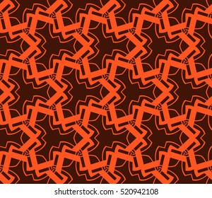 abstract geometric seamless pattern. vector. orange
