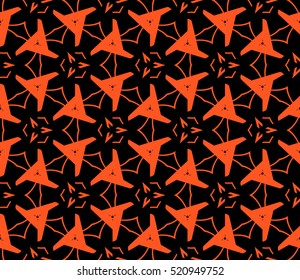 abstract geometric seamless pattern. vector. orange