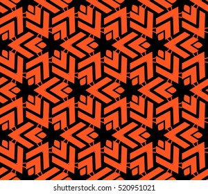 abstract geometric seamless pattern. vector. orange